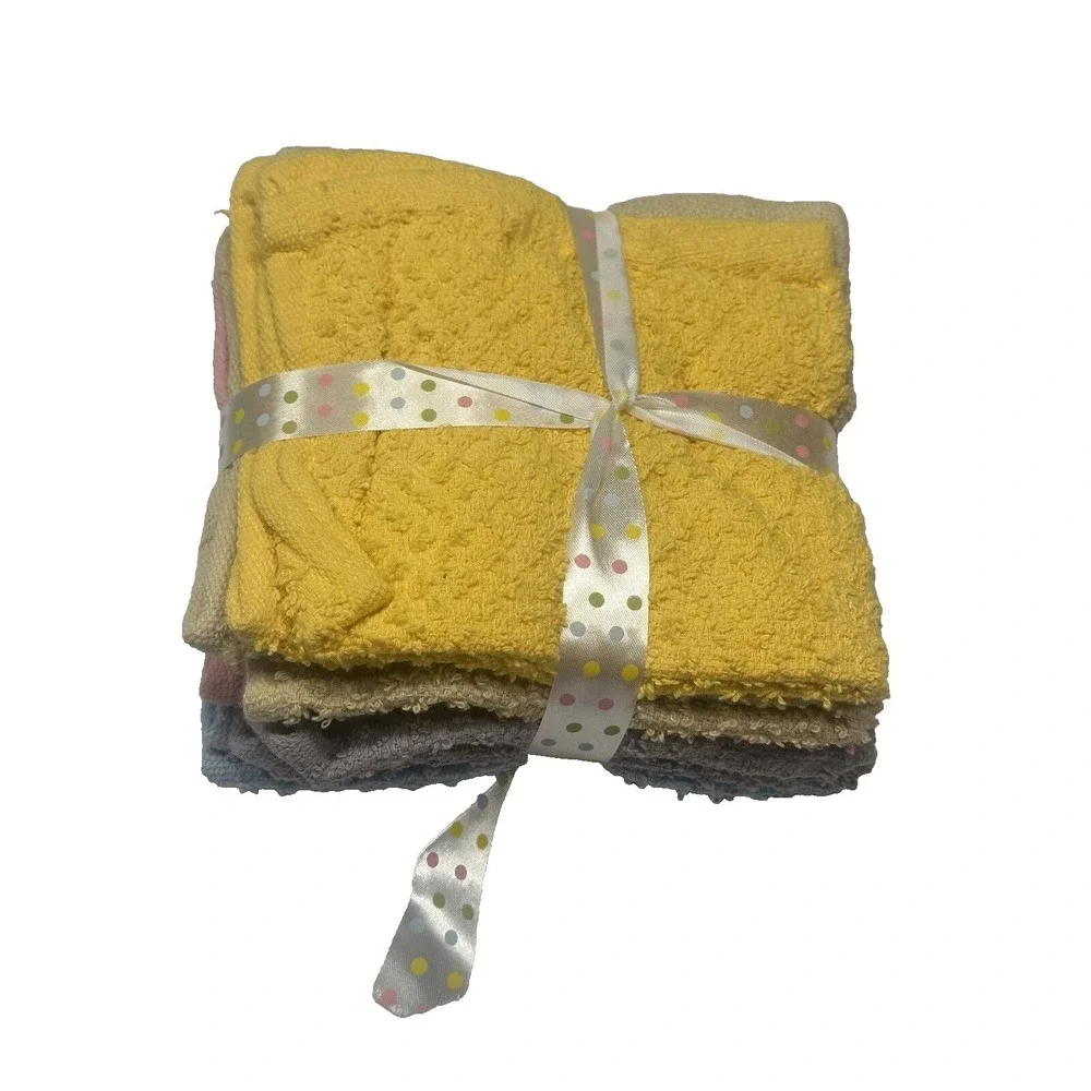 AMBER MILLS 6 PACK WASH CLOTH 12x12 inch 100% cotton HOME COLLECTION